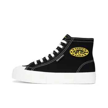 SUPERGA Canvas Shoes Unisex High-Top Black