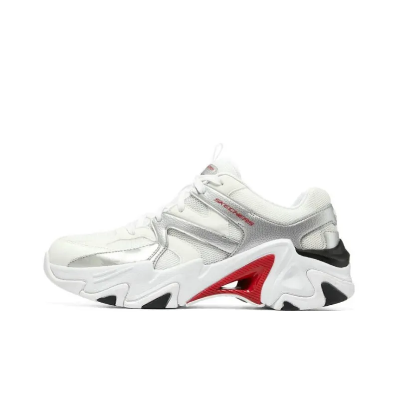 Skechers Stamina V3 Chunky Sneakers Men Low Top White/Red-0