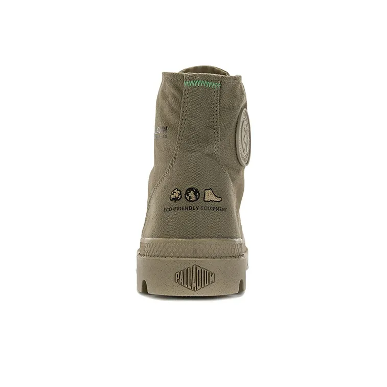 Palladium Pampa Hi Organic II Anti Slip Wear Resistant High Top Canvas Shoes Unisex Dark Green-3
