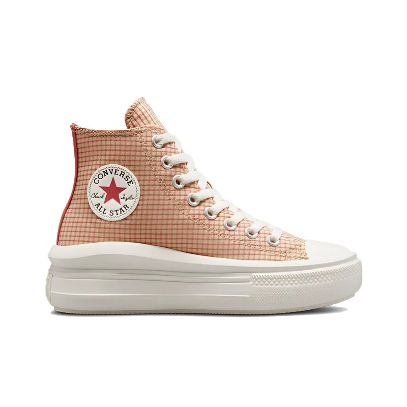 Converse Chuck Taylor All Star Move Platform Hi Checkered Rhubarb Pie Women's-1