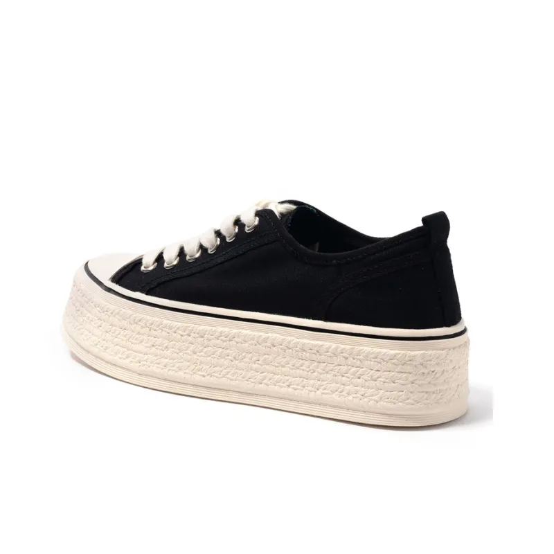STEVE MADDEN Kiag Low-Top Canvas Shoes Women's Beige Black-2