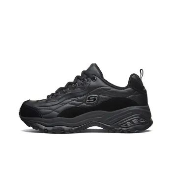 Skechers Premium Cushioned Anti-Slip And Wear-Resistant Lightweight Low-Top Chunky Sneakers Women's Black