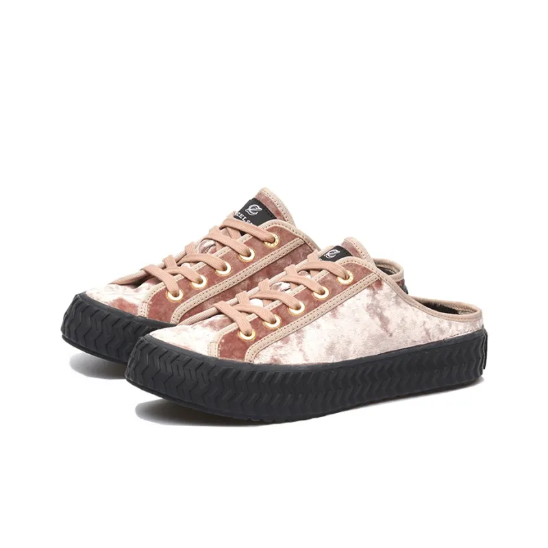 EXCELSIOR Bolt Mule Anti Slip And Wear Resistant Breathable Low Top Canvas Shoes Unisex Pink-1
