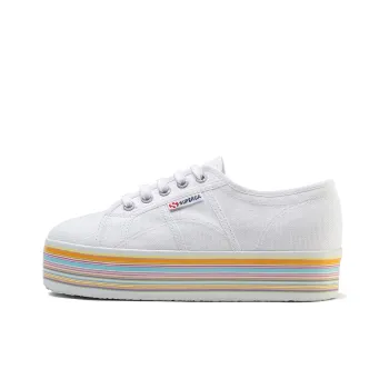SUPERGA Canvas Shoes Women's Low-Top White/Multicolor Color