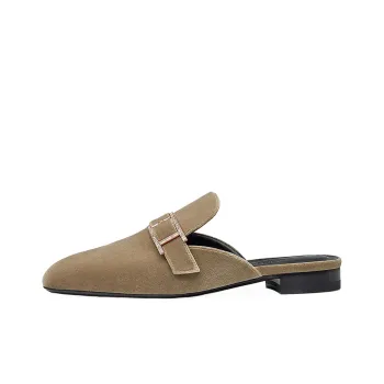 HERMES Beauty Wrap toe Slippers Women's Gray