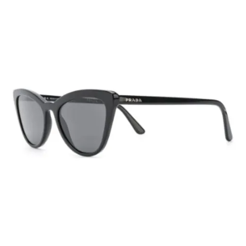 PRADA Acetate Cat Eye Sunglasses Women's Black