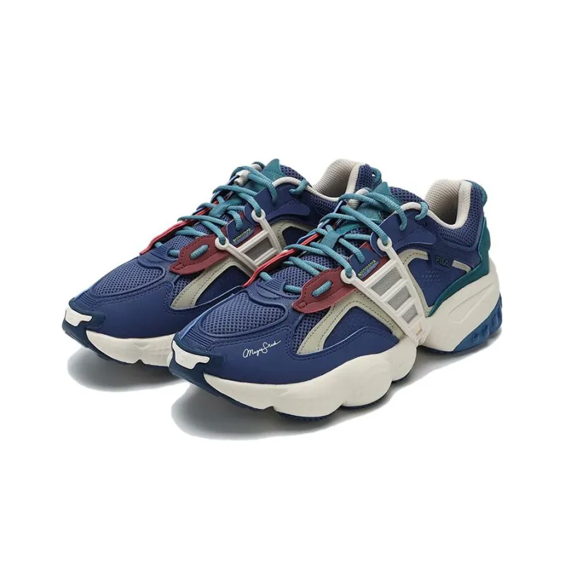 Magic Stick x FILA LADDER MS Anti Slip Wear Resistant Low Top Chunky Sneakers Men's Sea Blue-2