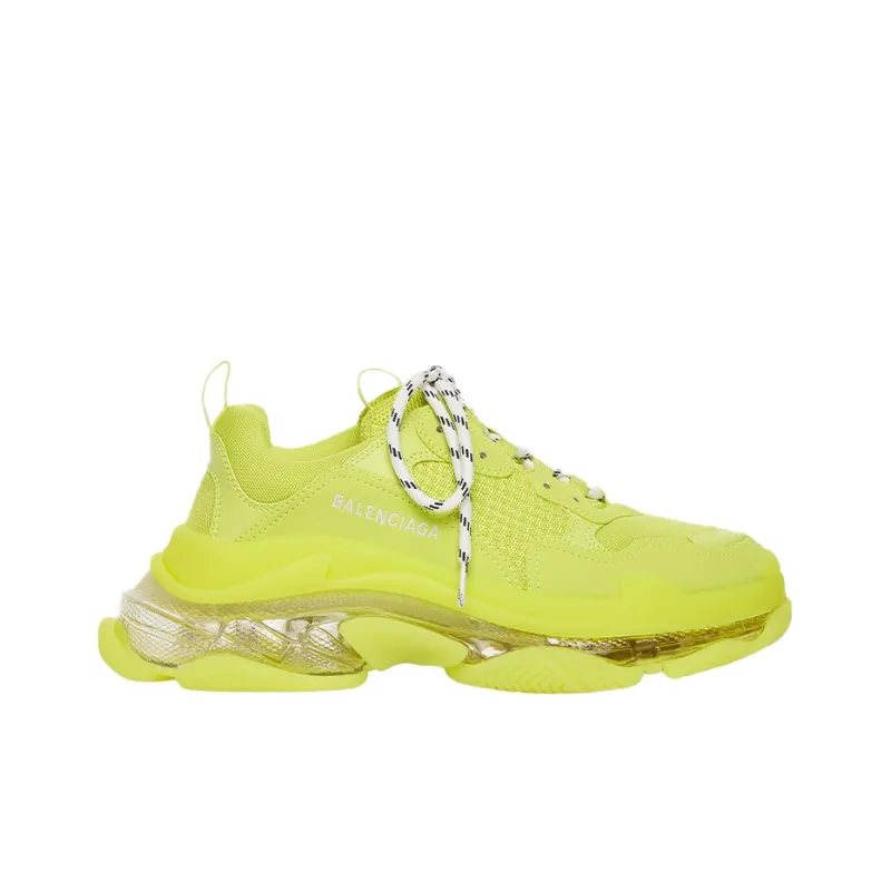 Balenciaga Triple S Clear Sole Fluo Yellow White Women's-1