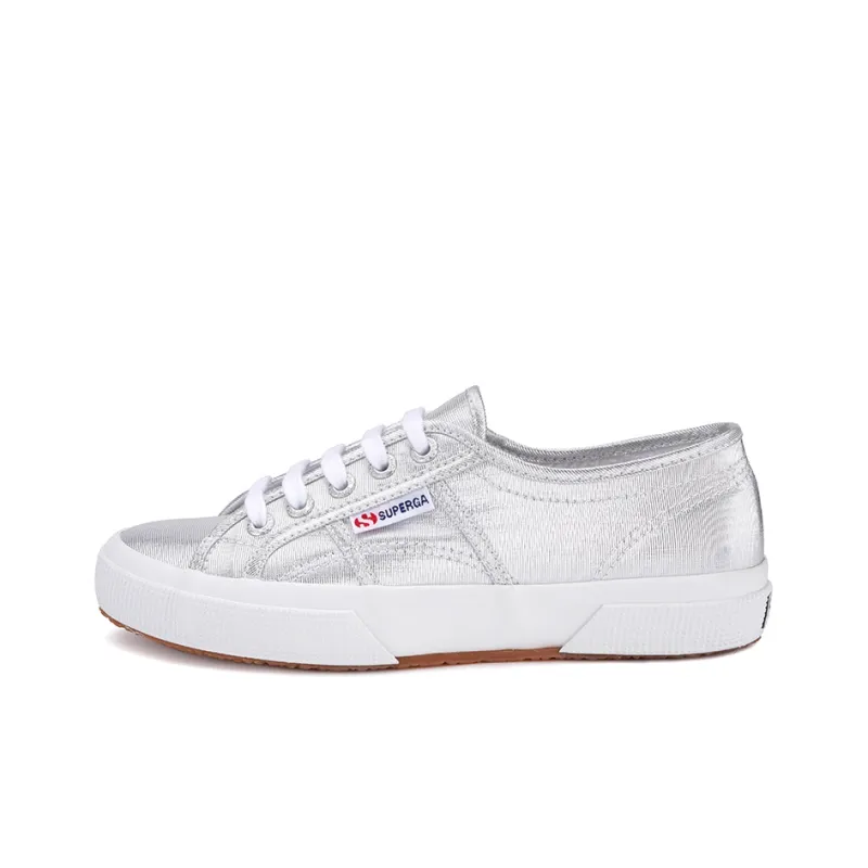 SUPERGA Canvas Shoes Unisex Low-Top Silver Gray-0