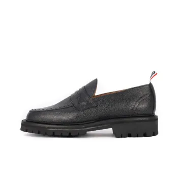 THOM BROWNE RWB stripe Leather Loafers