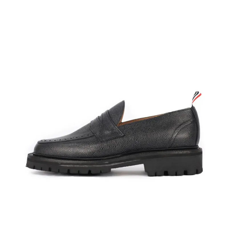 THOM BROWNE RWB-stripe Leather Loafers-0