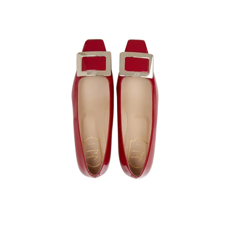 Roger Vivier Belle Vivier Casual Single Shoes Women's Red-4
