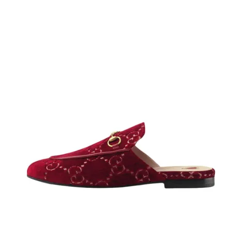 GUCCI Princetown GG Velvet Slipper