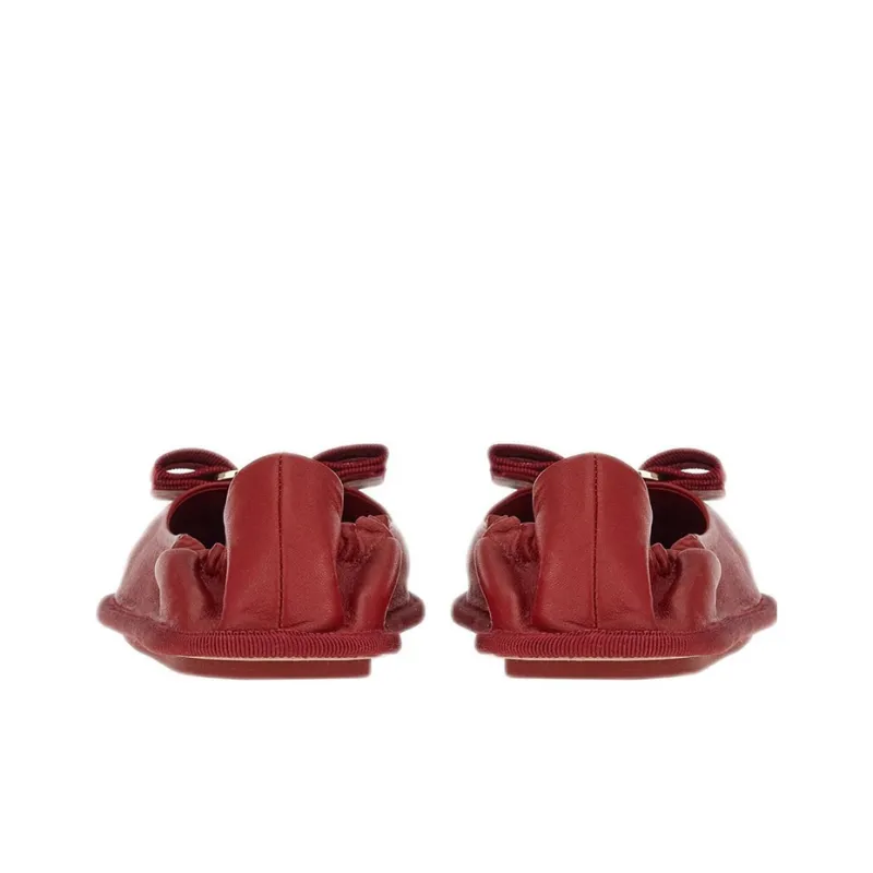 FERRAGAMO Varina Flat Shoes Women's Red-3