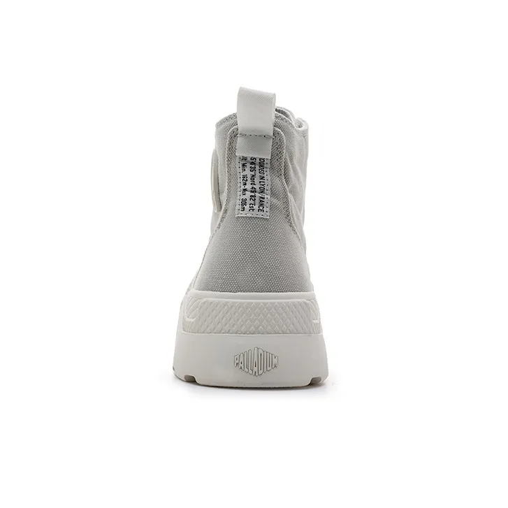 Palladium Pampa Wear-resistant And Waterproof High-Top Canvas Shoes Unisex Gray-3