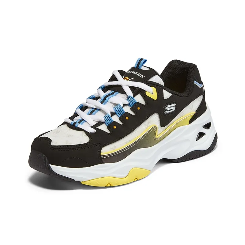 One Piece X Skechers D'Lites 4.0 Chunky Sneakers Men Low Top Black/Colorful Color-2