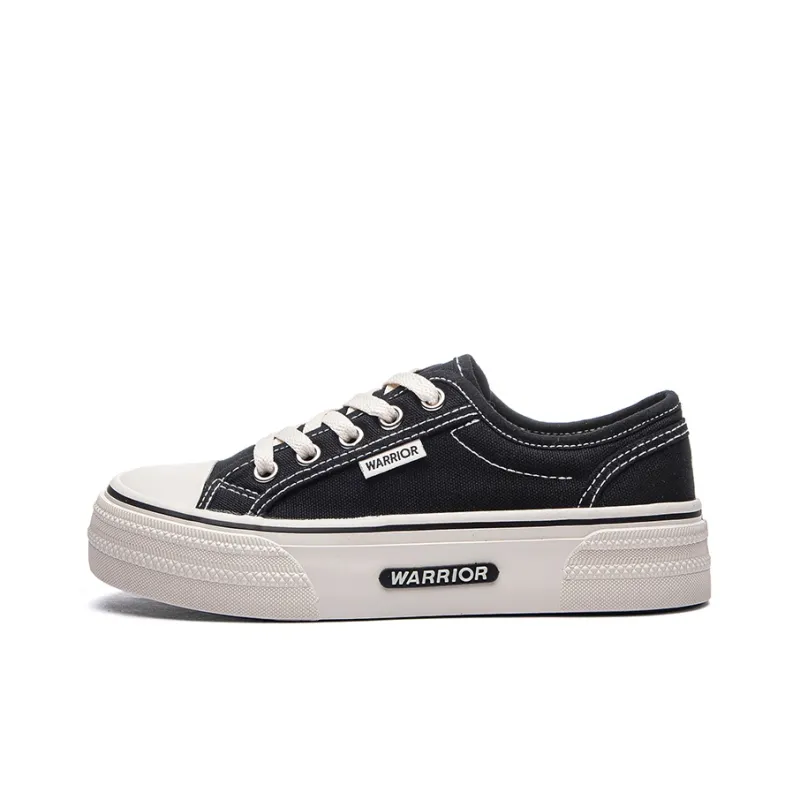 Warrior Low Top Canvas Shoes Women's Black-0