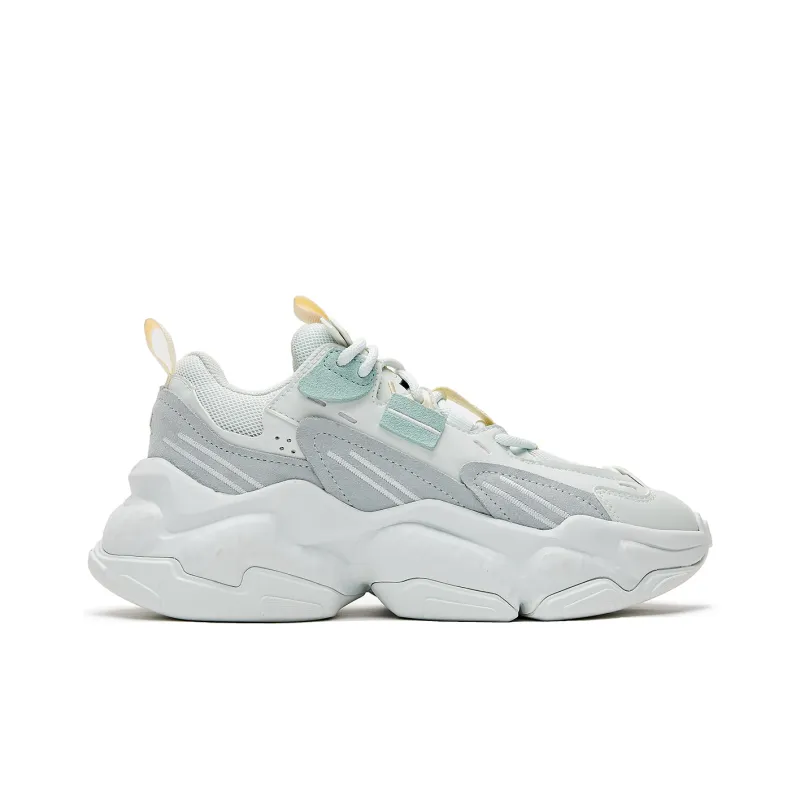 STARTER Rock Formation Series Wear Resistant Low Top Chunky Sneakers Women's White-1