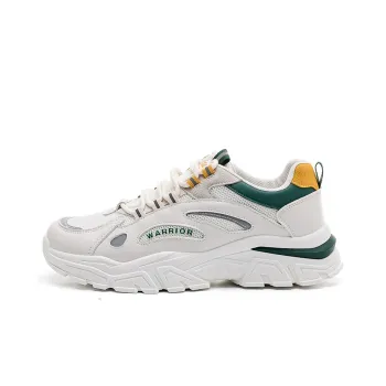 Warrior Wear resistant And Lightweight Low Top Chunky Sneakers Men's Beige Green