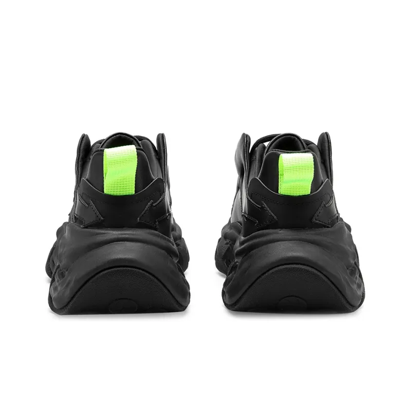 MIO Chunky Sneakers Women's Low Top Black-3
