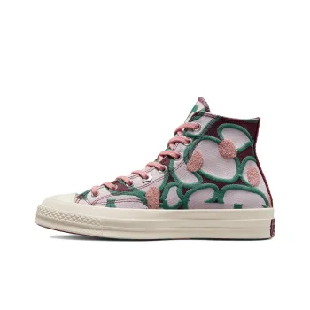 Converse Chuck 70 Pattern Pop Durable Breathable High-Top Canvas Shoes Unisex White