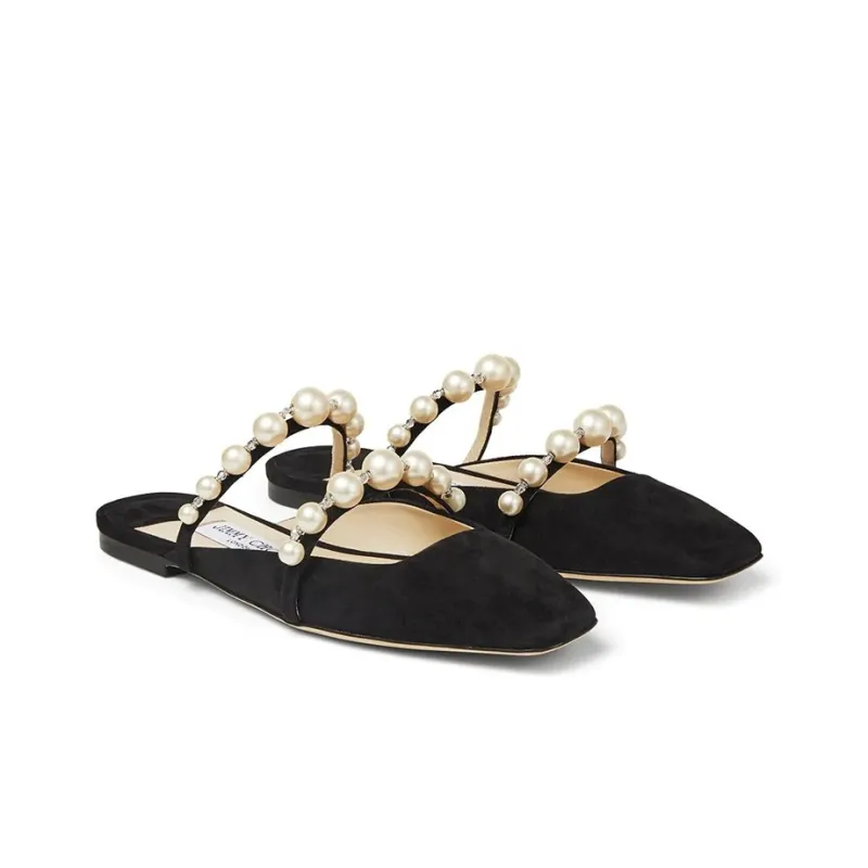 Jimmy Choo Closed Toe Slippers Women's Black-2