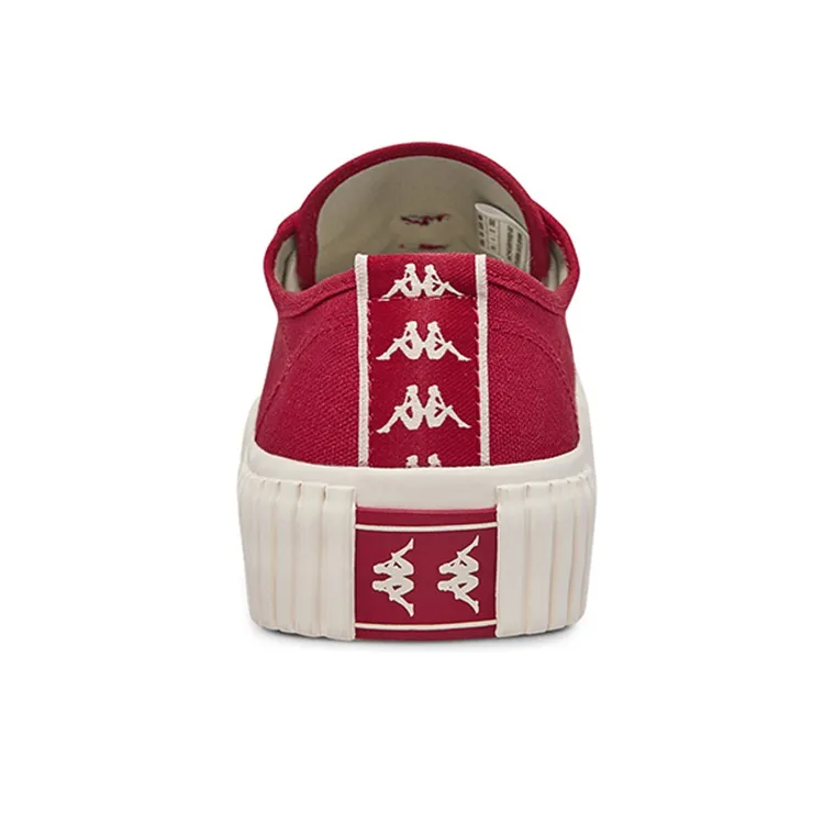Kappa Anti Slip Wear Resistant Low Top Canvas Shoes Unisex Red White-4