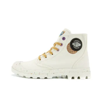 Palladium Pampa Outdoor Boots Unisex High Top Light White
