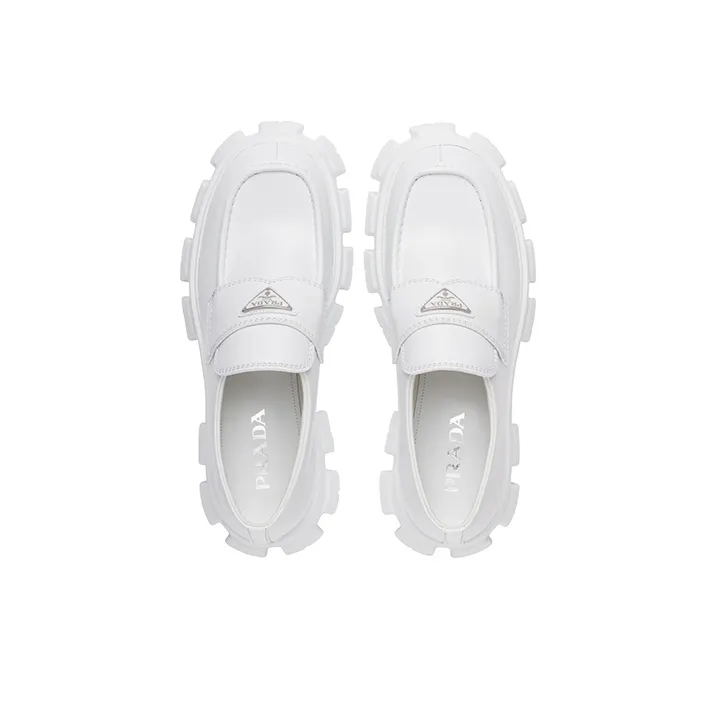 PRADA Monolith Women's Casual Shoes Men's White-3