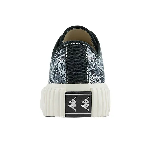 Kappa Lightweight Low Top Canvas Shoes Unisex Black Multicolor-2