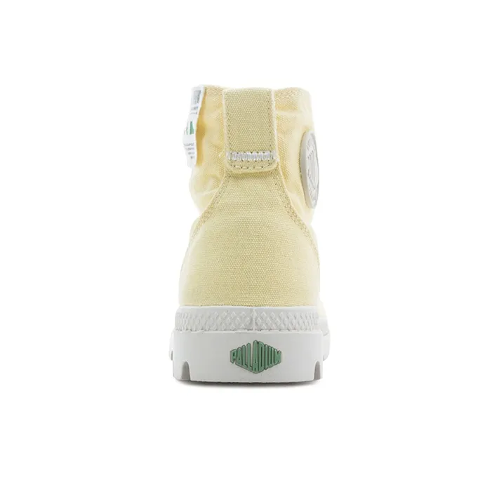 Palladium The Pampa Organic Wear Resistant Slip Resistant High Top Canvas Shoes Unisex Yellow-3