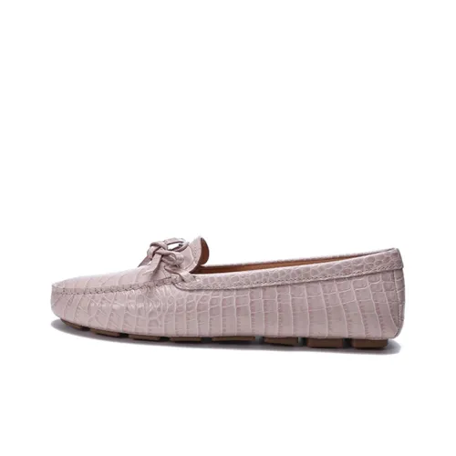 PRADA Saffiano Leather Driving Loafers 'Pink' Women's