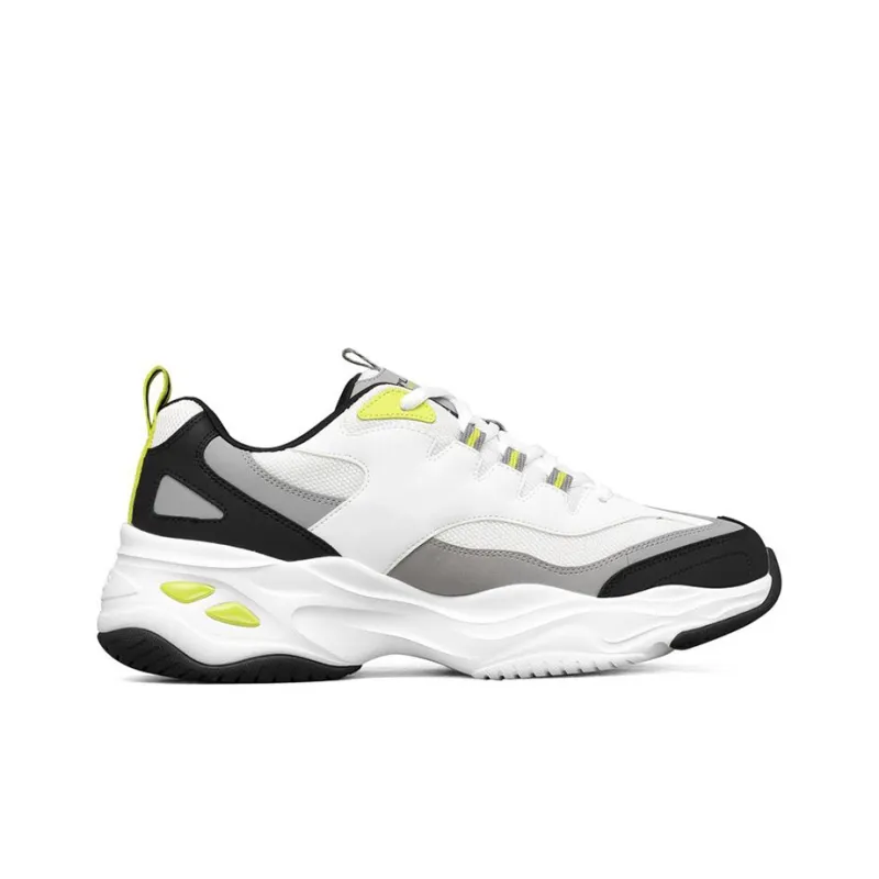 Skechers D Lites 4.0 Low Dad Shoes White/Black/Grey-1