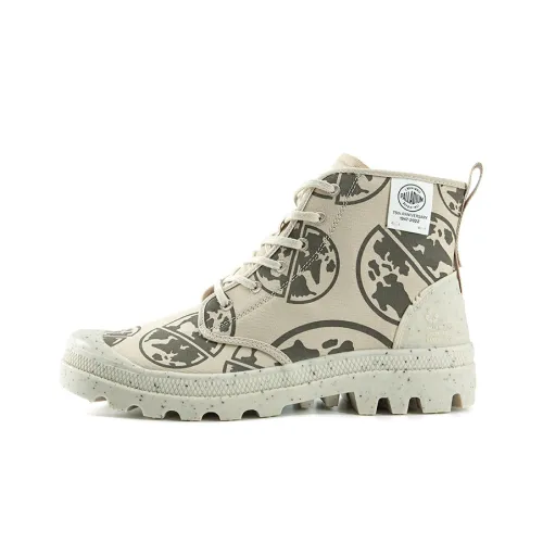 Palladium Pampa Canvas Shoes Unisex High-Top Earth Sand Tone