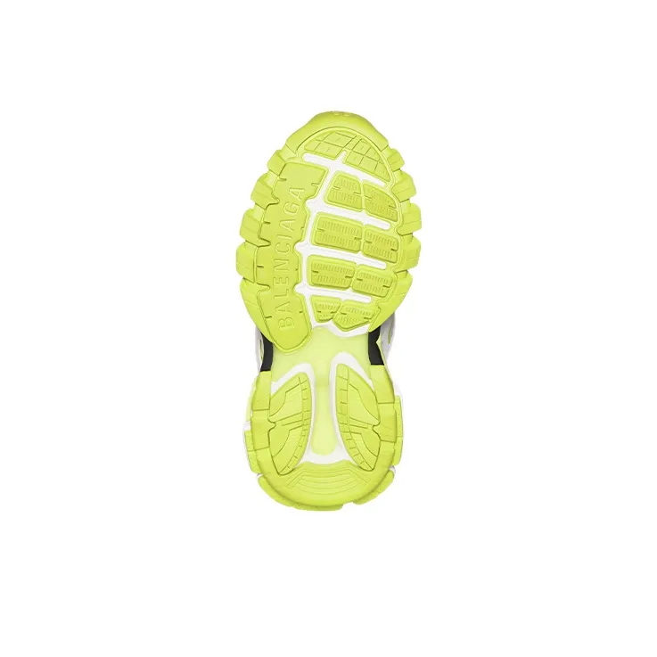 Balenciaga Track Flat Shoes Women's White Yellow-5