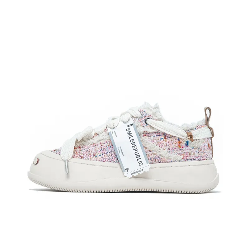 SMILEREPUBLIC Anti Slip Wear Resistant Low Top Canvas Shoes Unisex Pink-0