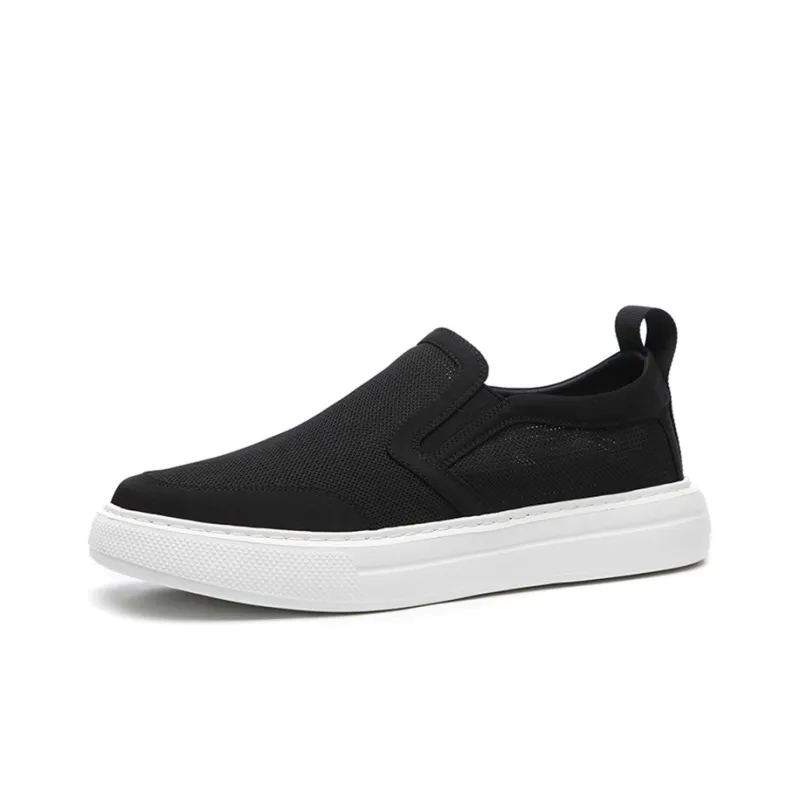 YEDANI Low Top Canvas Shoes 4cm Men's Black-1