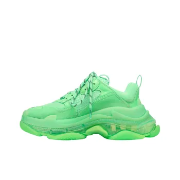 Balenciaga Triple S Soft Neon Green Clear Sole Women's