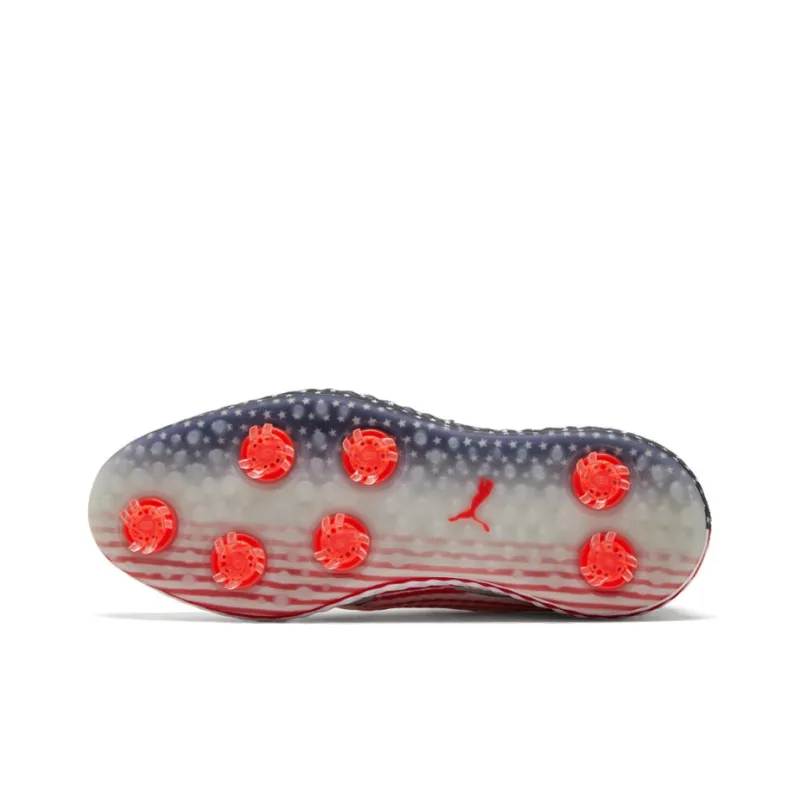 PUMA Ignite Pwradapt Golf Sport Shoe Caged Usa Gray/Red-5