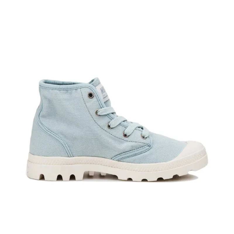 Palladium Pampa Hi Anti-Slip Wear-Resistant High-Top Canvas Shoes Women's Light Blue-1