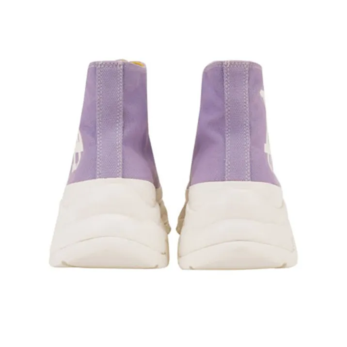 MLB Chunky High Canvas Shoes Unisex High Top Purple-3