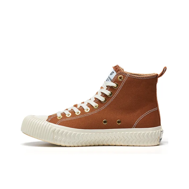 Excelsior Canvas Shoes Unisex High Top Amber Brown-3