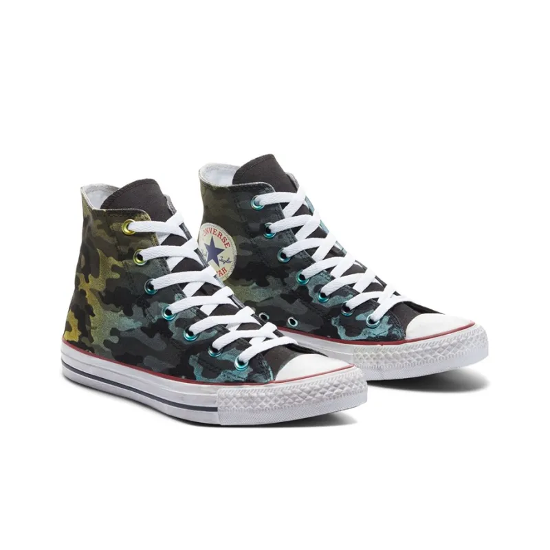 Converse Chuck Taylor All Star Hi Anti-Slip Wear-Resistant High-Top Canvas Shoes Unisex Black Multicolor-2