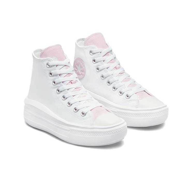 Converse Chuck Taylor All Star Women s Move High Hybrid Floral White Pink Foam POIZON