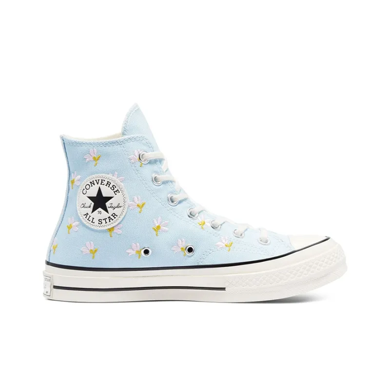 Converse Women's Chuck 70 High 'Embroidered Floral Print Chambray Blue' Women's-1