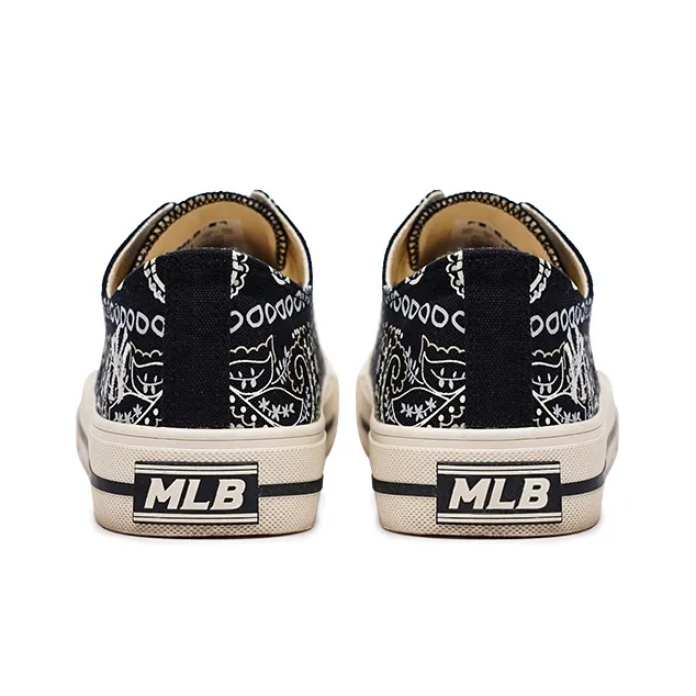 MLB Playball Canvas Shoes Unisex Low Top Black/White-3