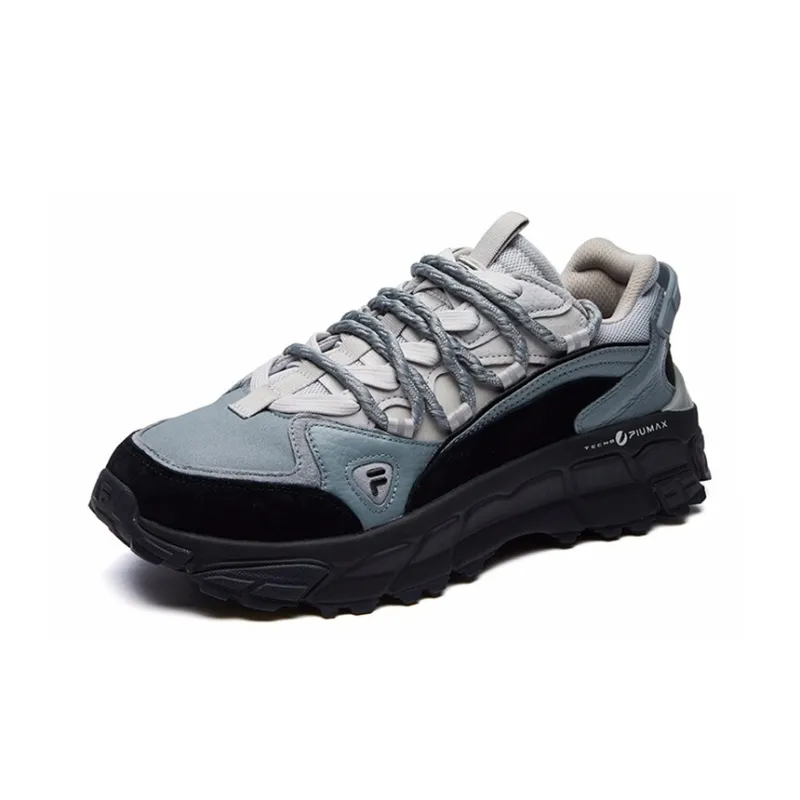FILA FUSION Sky Runner Cushioning Anti-Slip Wear-Resistant Breathability Low-Top Chunky Sneakers Men's Medium Gray-1