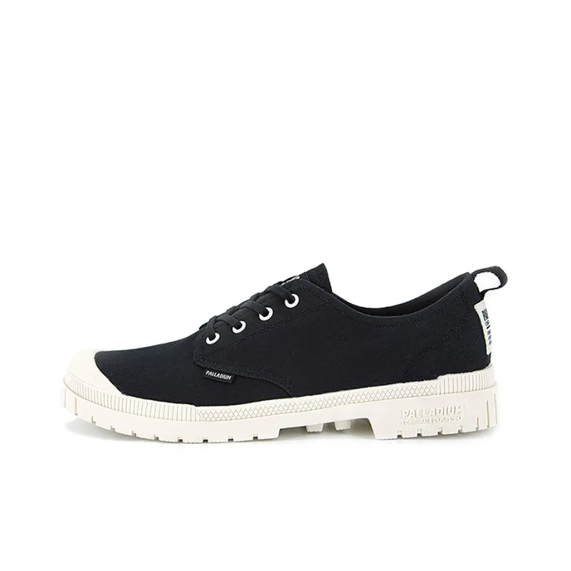 Palladium Pampa Sp20 Anti Slip Wear Resistant Breathable Lightweight Impact Resistant Low Top Canvas Shoes Unisex Black-0