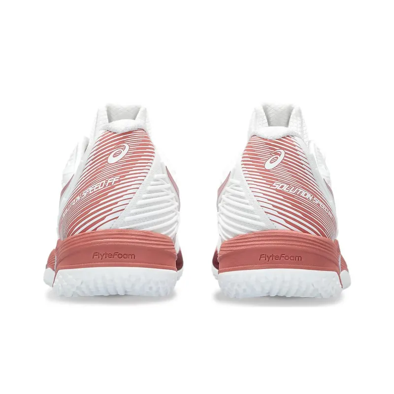Asics Solution Speed FF 2 OC Shock Absorbers Low Top Tennis Shoes Women's Red White-5