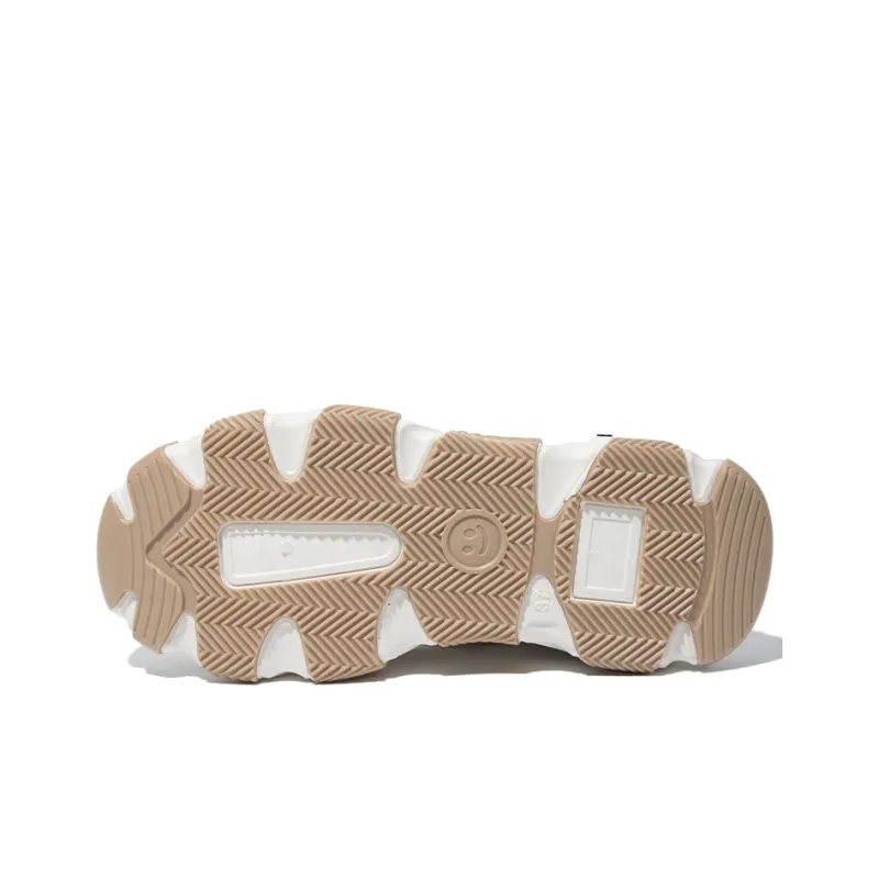TUOPIN Abrasion Resistant, Lightweight, And Breathable Low Top Chunky Sneakers Women's Beige Brown-29